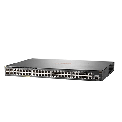 SWITCH HP JL262A ARUBA 2930F 48G POE+ 4SFP 48X10/100/1000 (POE+ 370W) + 4XGIGABIT SFP (UPLINK) RACK1U GAR A VITA FINO:07/05