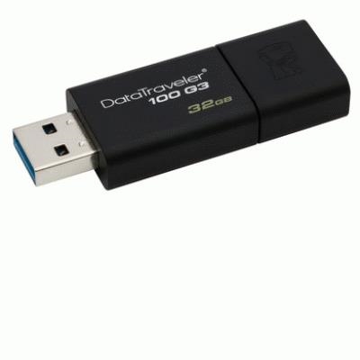 FLASH DRIVE USB3.0  32GB KINGSTON DT100G3/32GB ''DATATRAVELER'' NERO