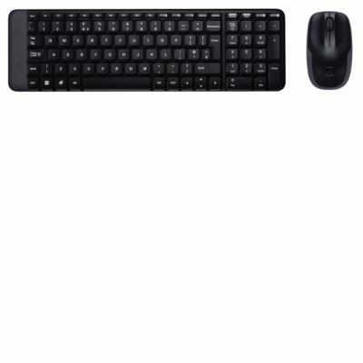 TASTIERA+MOUSE WIRELESS LOGITECH RETAIL MK220 USB NERO P/N 920-003721