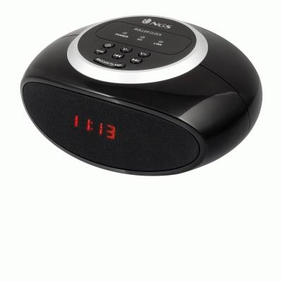 RADIO SVEGLIA NGS * ROLLERCLOCK BLUETOOTH RADIO FM BLACK 8436544945460