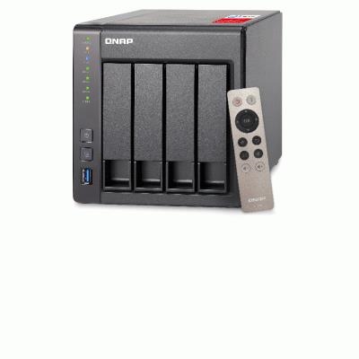 NAS QNAP TS-451+-2G X 4HD 3,5''/2,5''SATA6/3>NO HD<2P GBE-2P USB2.0-2P USB3.0-2GB DDR3L,QUADCORE 2.0GHZ-GAR.2 ANNI