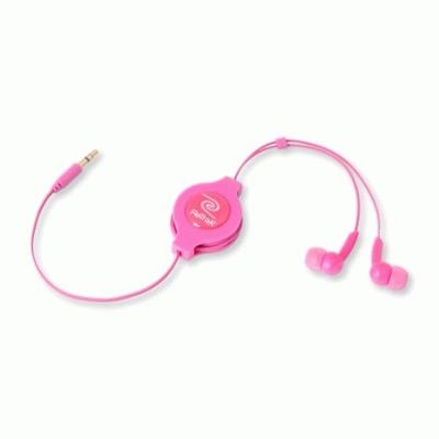 AURICOLARE STEREO RETRATTILE EUAUDIOPNK PER MP3 ROSA RETRAK 816983010840