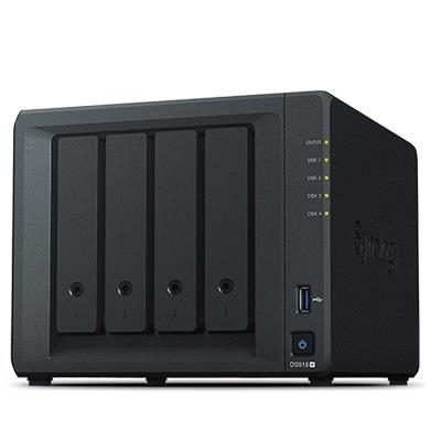 NAS SYNOLOGY DS418 X 4HD SATA2>SENZA DISCHI<HOT SWAP-1,4GHZ-DDR3 1GB-2P GIGA-3P USB+1P ESATA-SUPP.25 TELEC.-GAR.2 ANNI