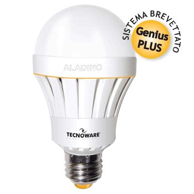 LAMPADA A LED CON BATTERIA TECNOWARE ALADINO FLED17320 E27 GLOBO(A65) 10W1000LM (70W) 6500K COLD -8026475173201