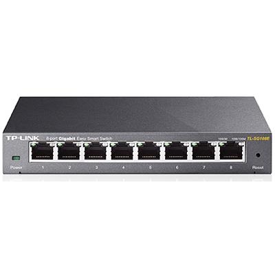 SWITCH 8P LAN GIGABIT TP-LINK TL-SG108E EASY SMART IGMP SNOOPING,MTU/PORT/TAG-BASED VLAN QOS -GARANZIA A VITA