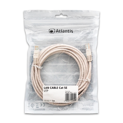 CAVO RETE CAT.5E-UTP (CAVO PATCH) ATLANTIS P019-LAN_5E-U-5 - 5MT