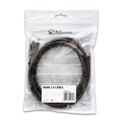 CAVO HDMI 2.0 ATLANTIS P019-HDMI_20-2 -RAME - SCHERMATO - 2MT