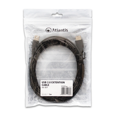 CAVO PROLUNGA USB2.0 AA M/F 5MT  ATLANTIS P019-UB2-AAMF-5