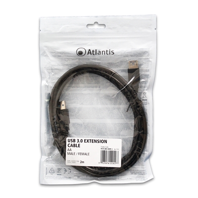 PROLUNGA CAVO USB3.0 AA M/F 2MT ATLANTIS P019-UB3-AAMF-2