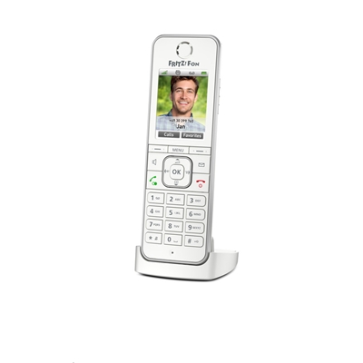 TELEFONO WIRELESS VOIP AVM FRITZ! FON C6 BIANCO- ID CHIAMATA - VIVAVOCE - SEGRET.TELEFONICA - EAN:4023125028755