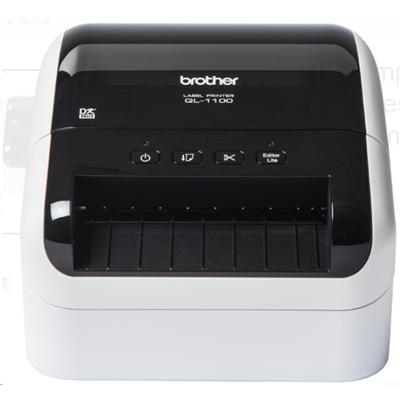 STAMPANTE X ETICHETTE BROTHER QL-1100 A TRASFERIMENTO TERMICO USB 300X300DPI ROTOLI DK FINO A 104MM. INCL CAVO, ADATTAT E 2 ROT