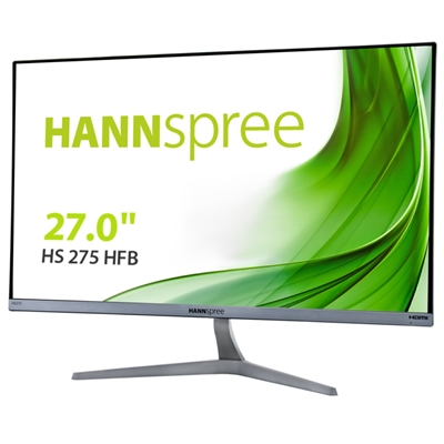 MONITOR HANNSPREE LCD LED 27'' WIDE FRAMELESS HS275HFB 5MS MM FHD 3000:1 TITANIUM VGA HDMI FINO:06/05