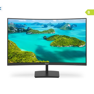 MONITOR PHILIPS LCD VA CURVED LED 23.6'' WIDE 241E1SCA/00 4MS MM SOFTBLUE FHD 3000:1 BLACK VGA HDMI VESA 2Y FINO:31/05