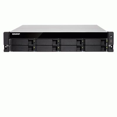 NAS QNAP TS-883XU-RP-E2124-8G 8HD 2,5''/3.5''SATA6>NO HD<2U RACK 4P GIGA+2P 10GBE SFP+ SMARTNIC-8GB DDR4 UDIMM-XEON 3.3GHZ