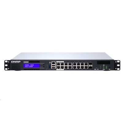 NAS-SWITCH MANAGED QNAP QGD-1600P-4G 2HD SATA6 (NN INCL.) 4GB DDR4-CPU CEL.J4115 16P DI CUI 1GBPS POE-2P SFP+ 1P HOST PORT