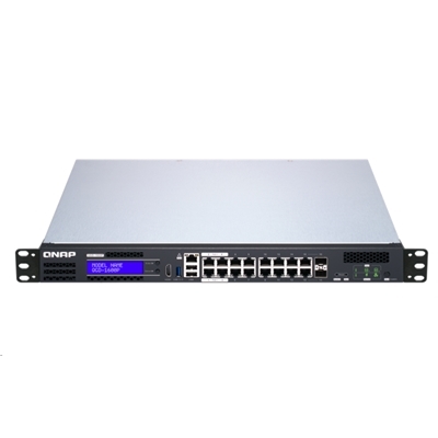 NAS-SWITCH MANAGED QNAP QGD-1600P-4G 2HD SATA6 (NN INCL.) 4GB DDR4-CPU CEL.J4115 16P DI CUI 1GBPS POE-2P SFP+ 1P HOST PORT