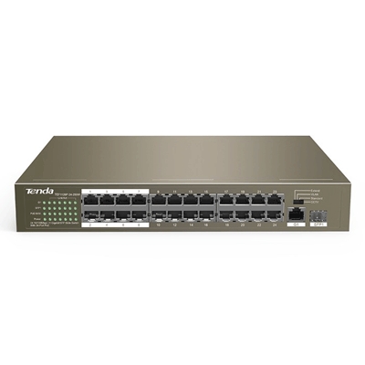 SWITCH 24P LAN 10/100M TENDA TEF1126P-24-250W POE 1P 10/100/1000BASE TX 1P 1000BASE-X SFP