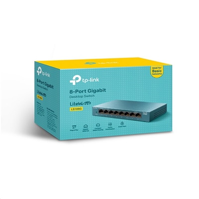 SWITCH 8P LAN GIGABIT TP-LINK LS108G STEEL CASE - GARANZIA 3 ANNI