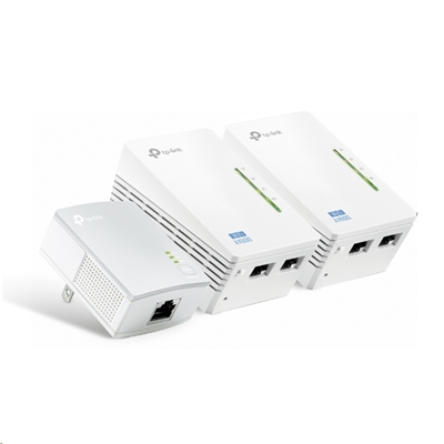 POWERLINE 500M WIRELESS EXTENDER TP-LINK TL-WPA4220T-KIT  (KIT 3PCS)  INCL. 2PCS TL-WPA4220 + 1 TL-PA4010 - GARANZIA 3 ANNI-