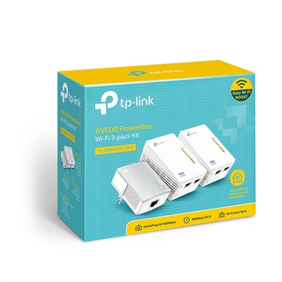 POWERLINE 500M WIRELESS EXTENDER TP-LINK TL-WPA4220T-KIT  (KIT 3PCS)  INCL. 2PCS TL-WPA4220 + 1 TL-PA4010 - GARANZIA 3 ANNI-